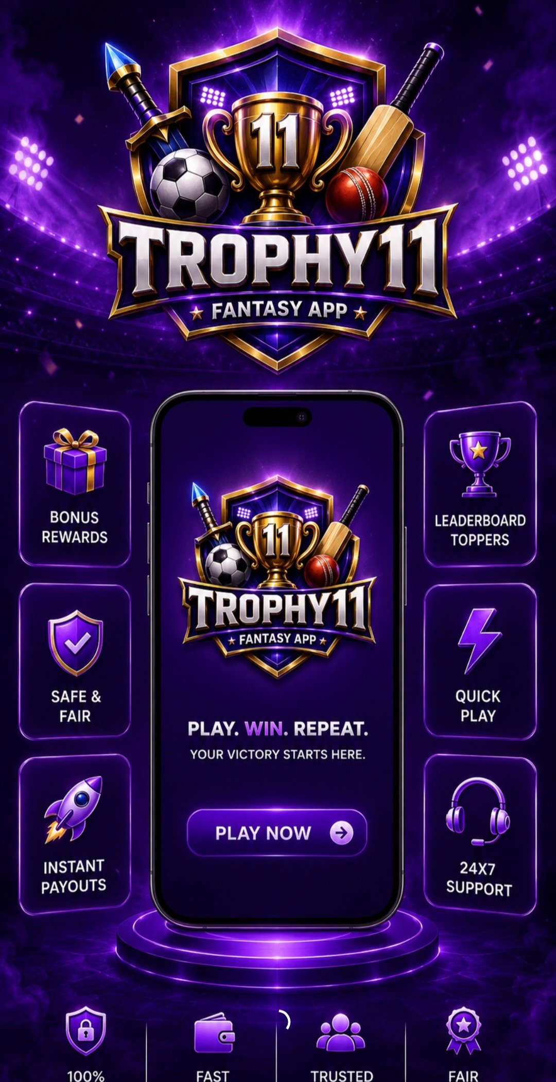 Trophy11 fantasy app preview